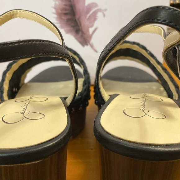 Jessica Simpson Black Pretia Woven Sandals 8.5M NIB - Picture 5 of 10